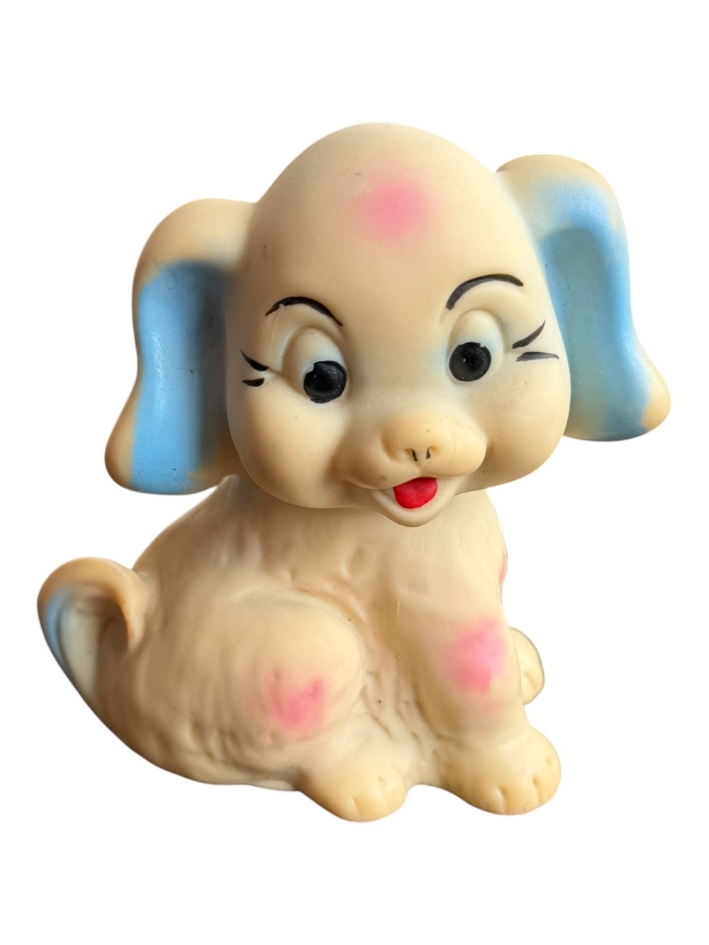 VTG 1960s RubberToys Italy Swan Mark Puppy Dog Squeak Toy